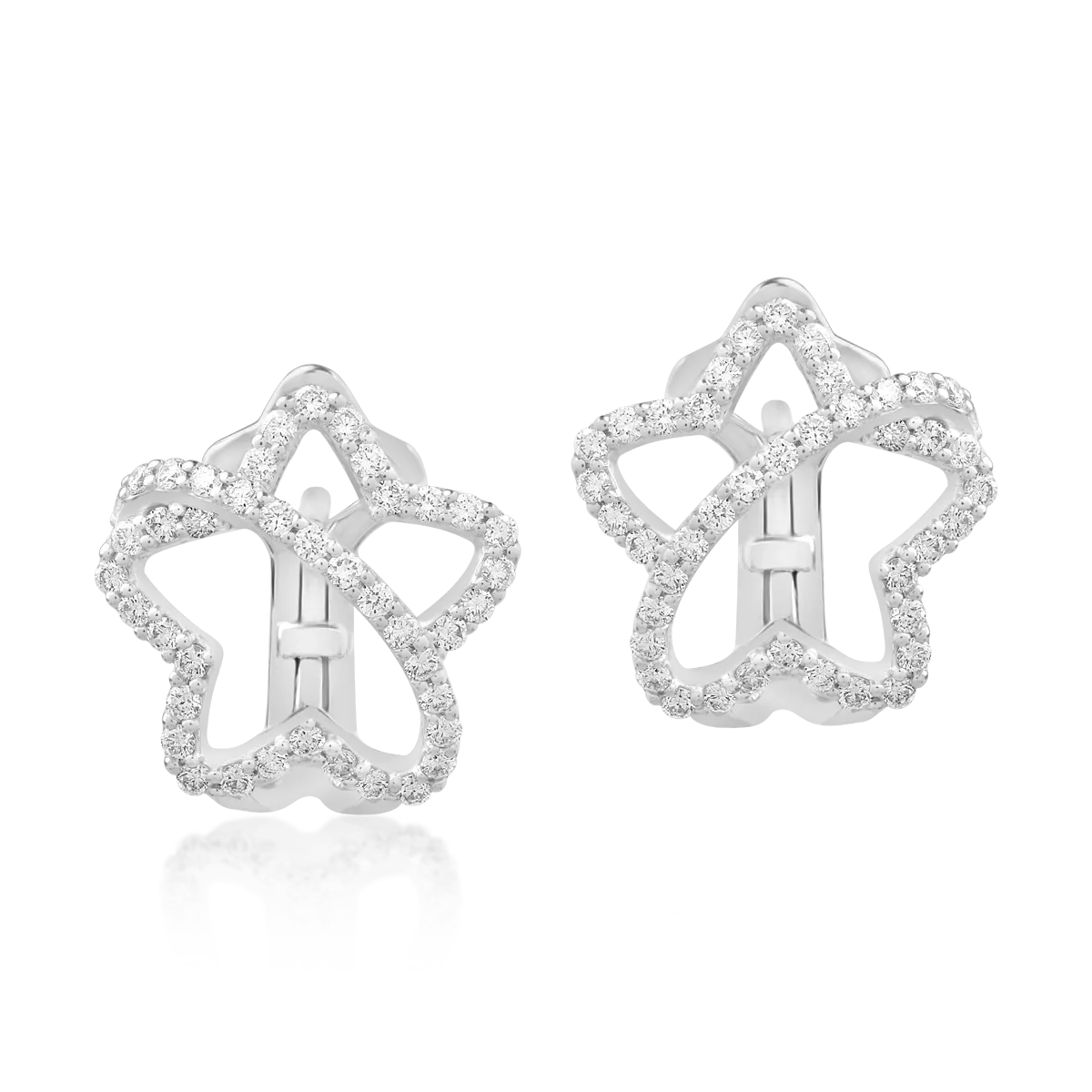 Teilor Cercei din aur alb cu diamante de 0.7ct