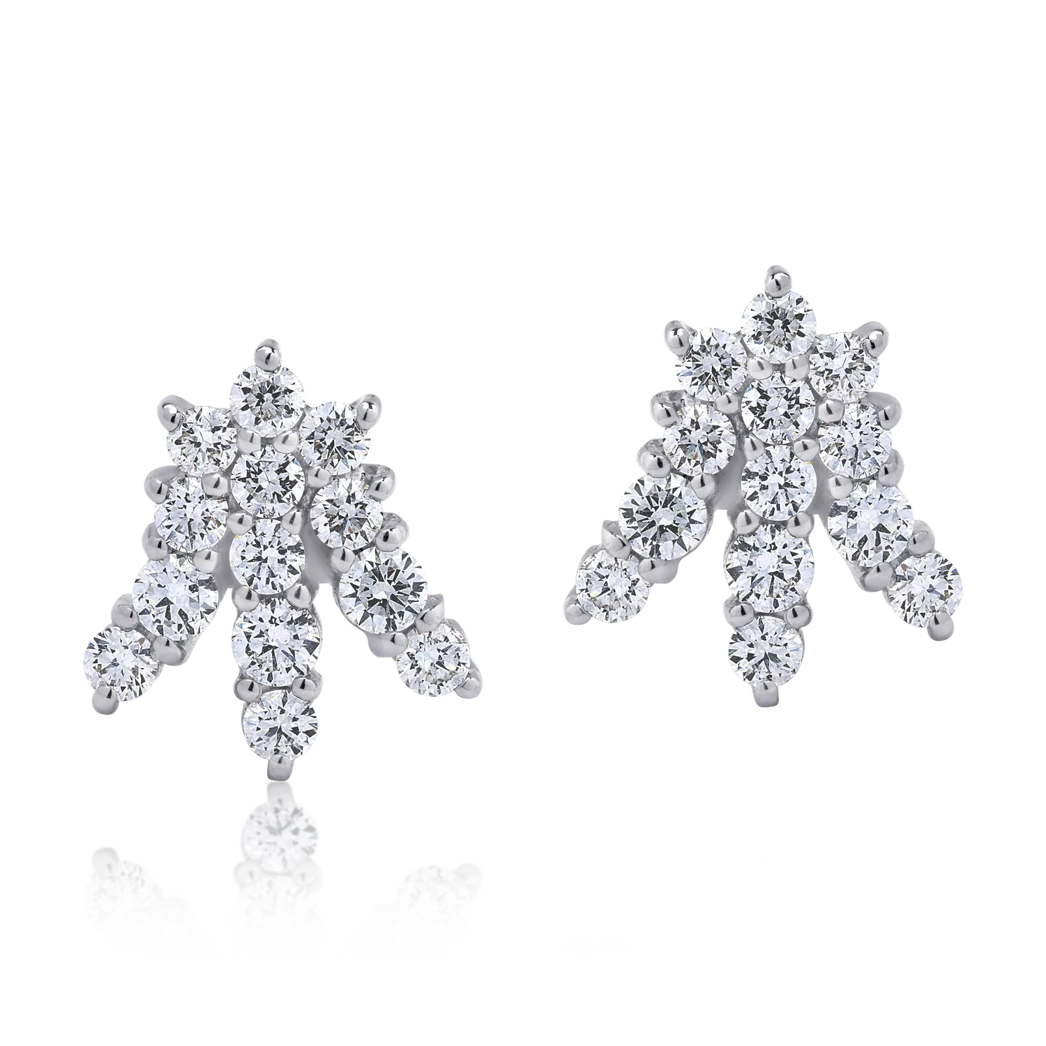 18K white gold earrings with 1.02ct diamonds