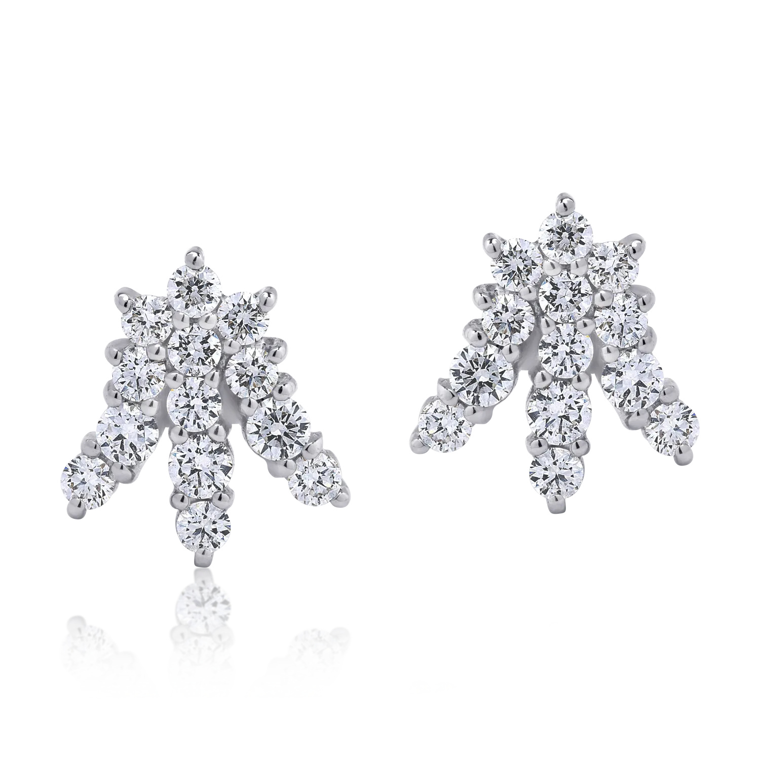 Cercei din aur alb de 18K cu diamante de 1.02ct-112259