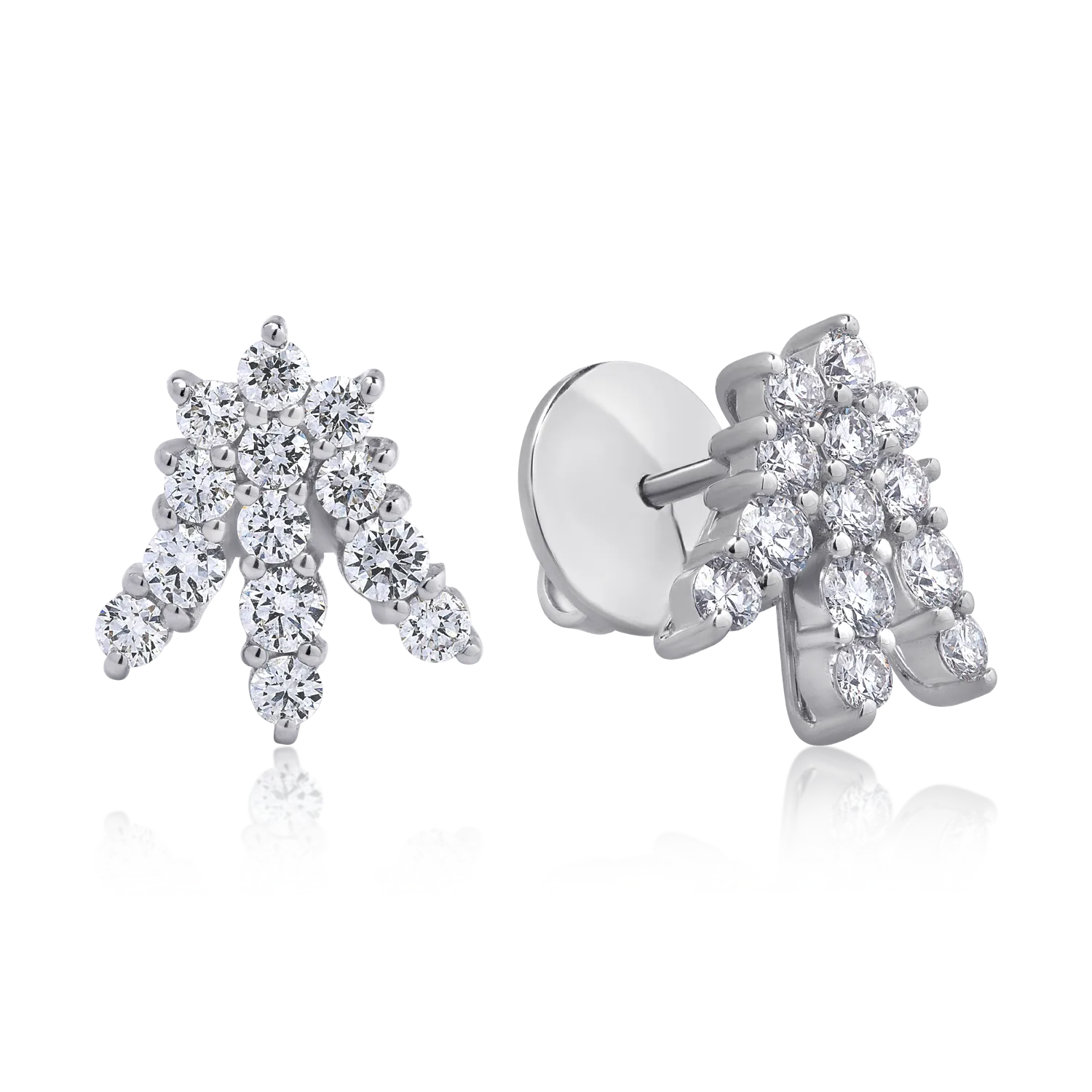 Обеци от бяло злато 18K с диаманти 1.02ct