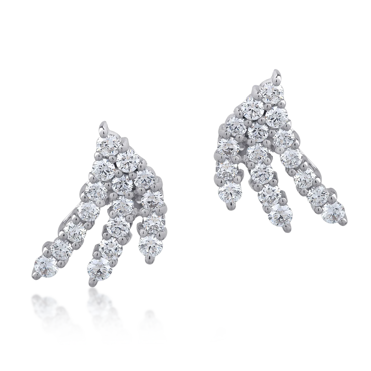 18K fehérarany fülbevaló 0.77ct gyémántokkal