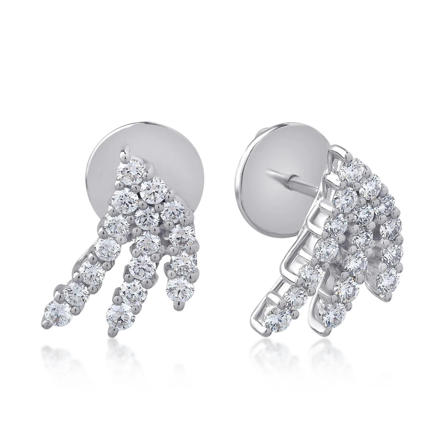 18K white gold earrings with 0.77ct diamonds