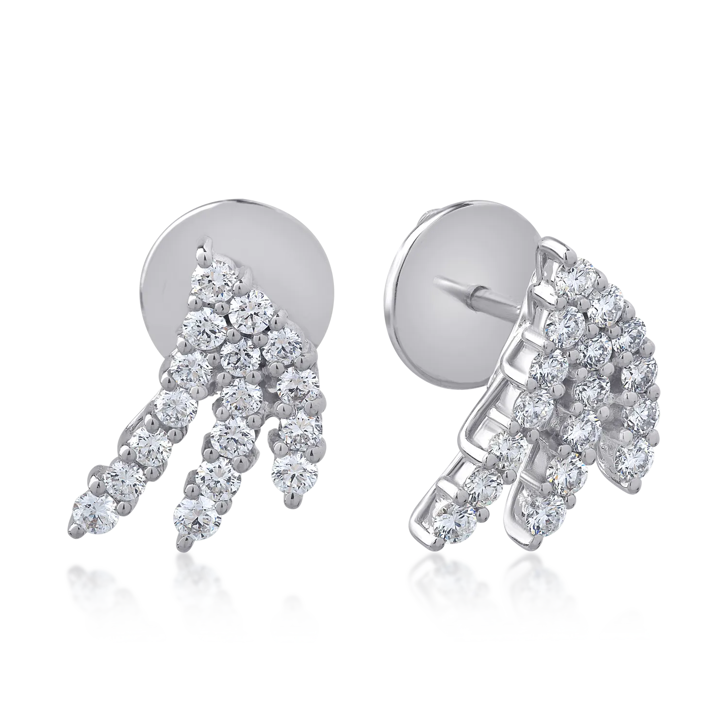 Teilor Cercei din aur alb cu diamante de 0.77ct
