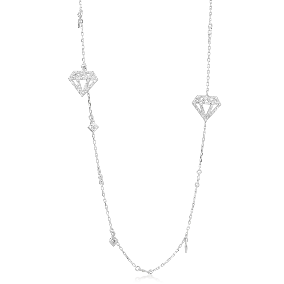 18K white gold necklace with 0.66ct diamonds