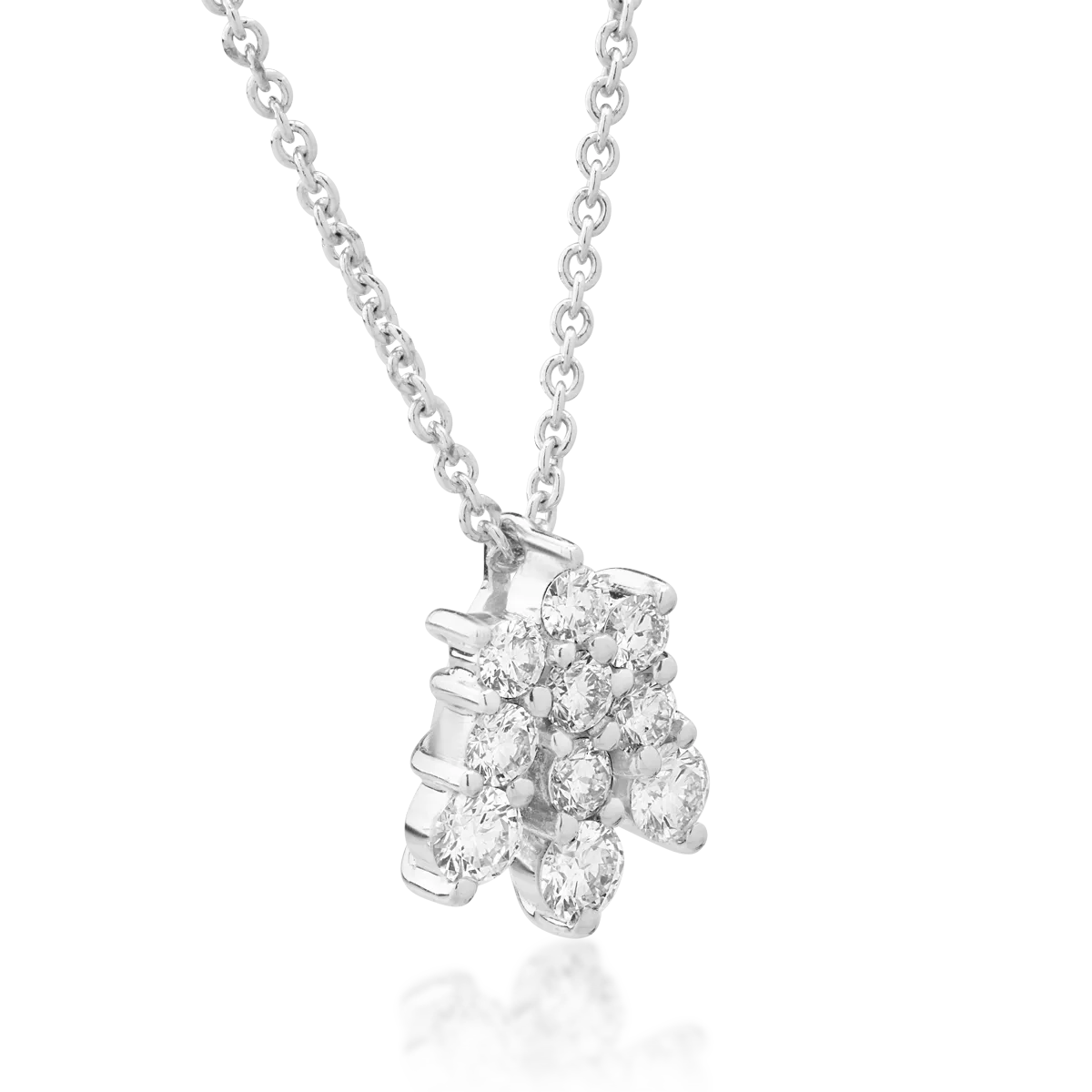18K white gold pendant necklace with 0.46ct diamonds