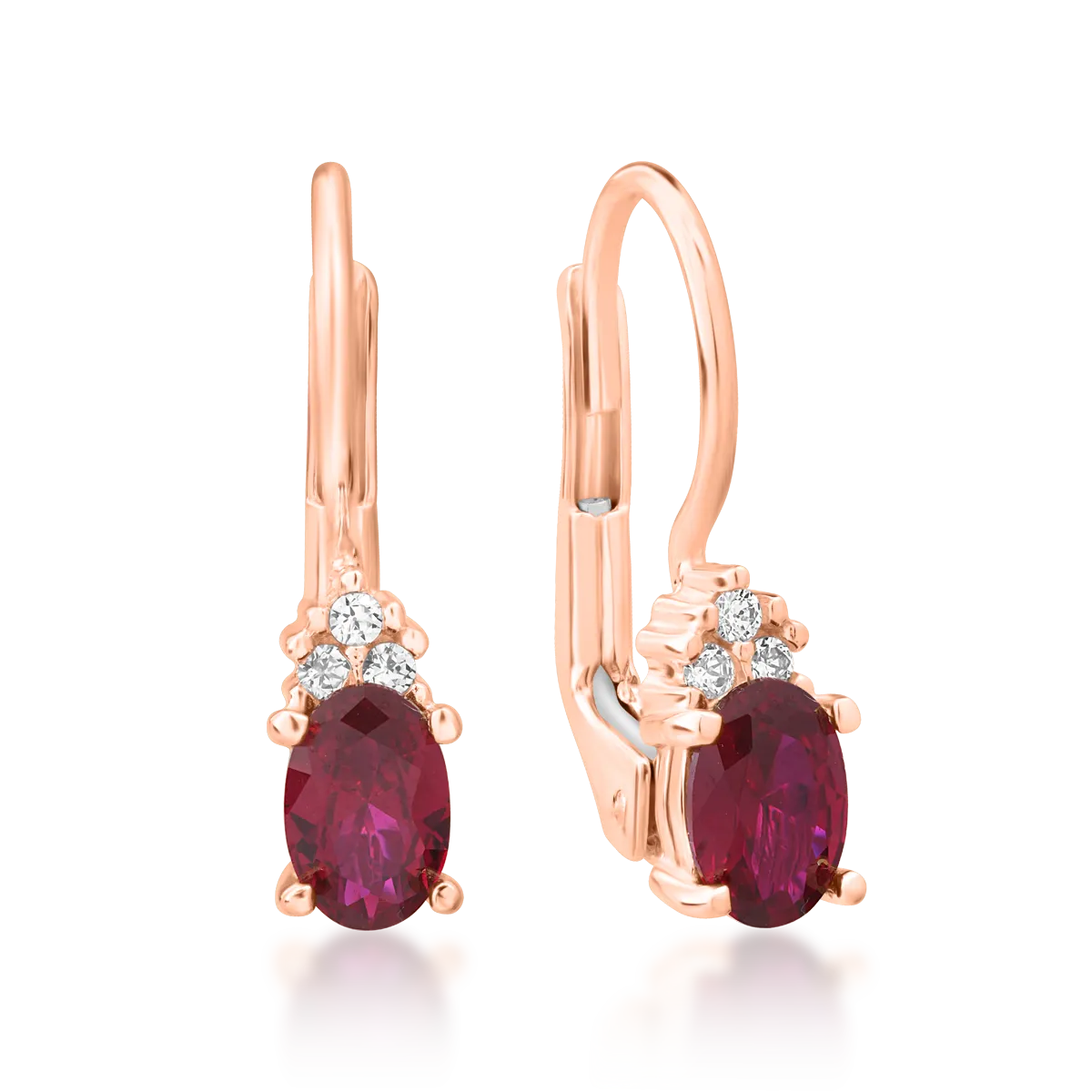 14K rose gold earrings