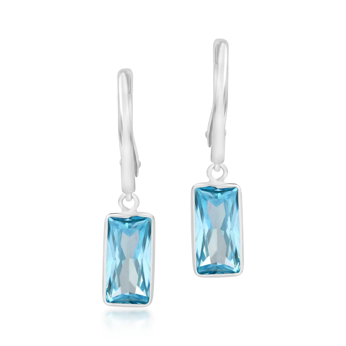 14K white gold earrings