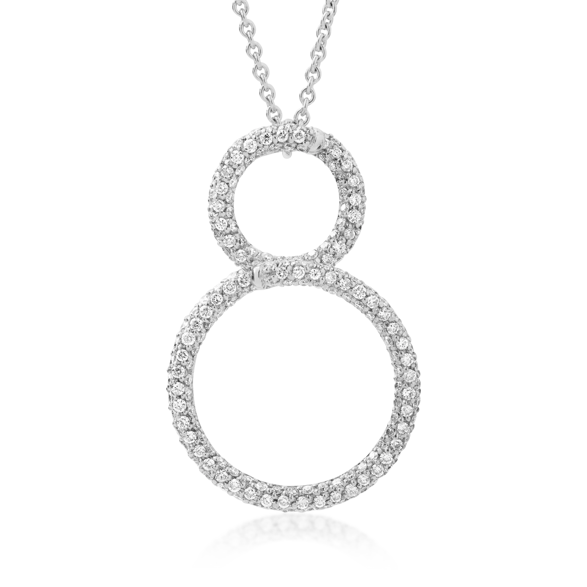 18K white gold pendant necklace with 1.13ct diamonds