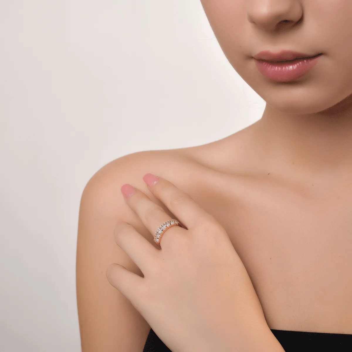 14K rose gold ring