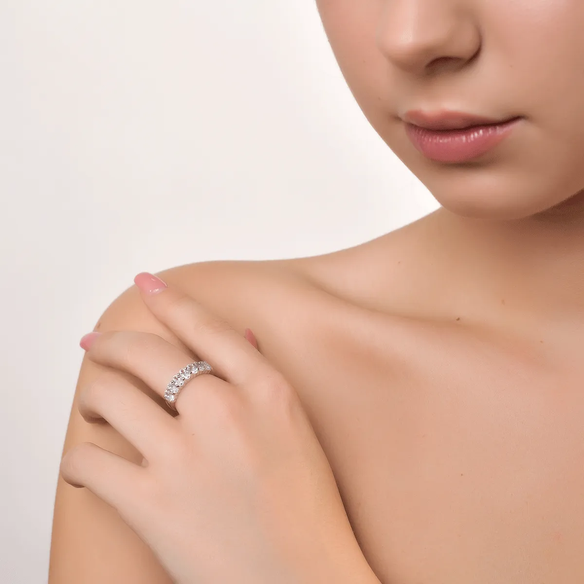 14 k fehér aranygyűrű