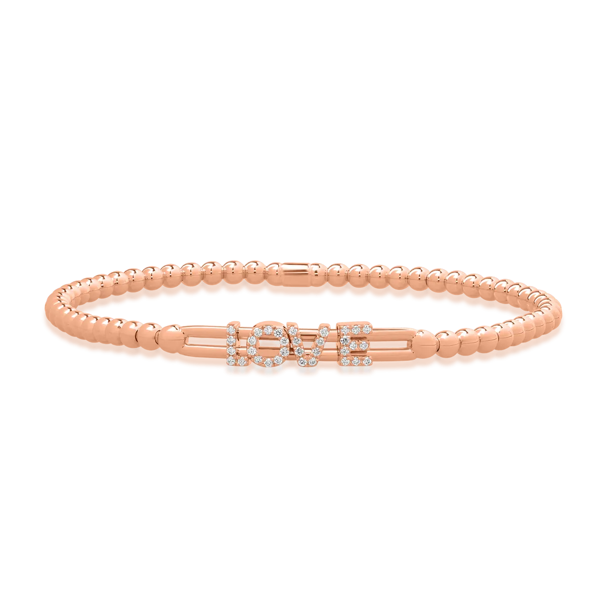 Teilor Bratara din aur roz cu diamante de 0.12ct