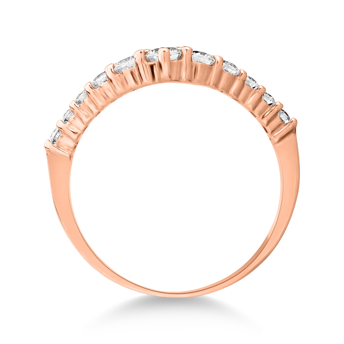 Пръстен от розово злато 14K