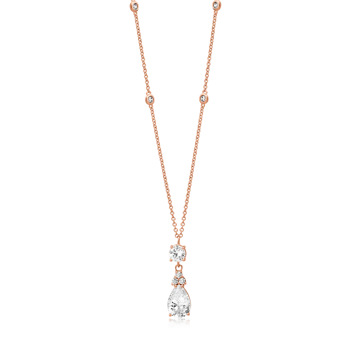 14K rose gold pendant chain