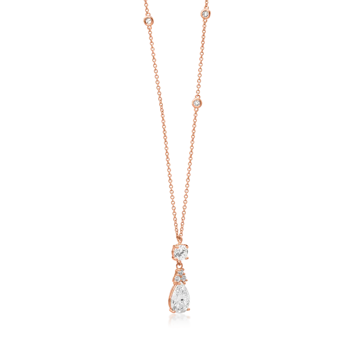 14K rose gold pendant chain