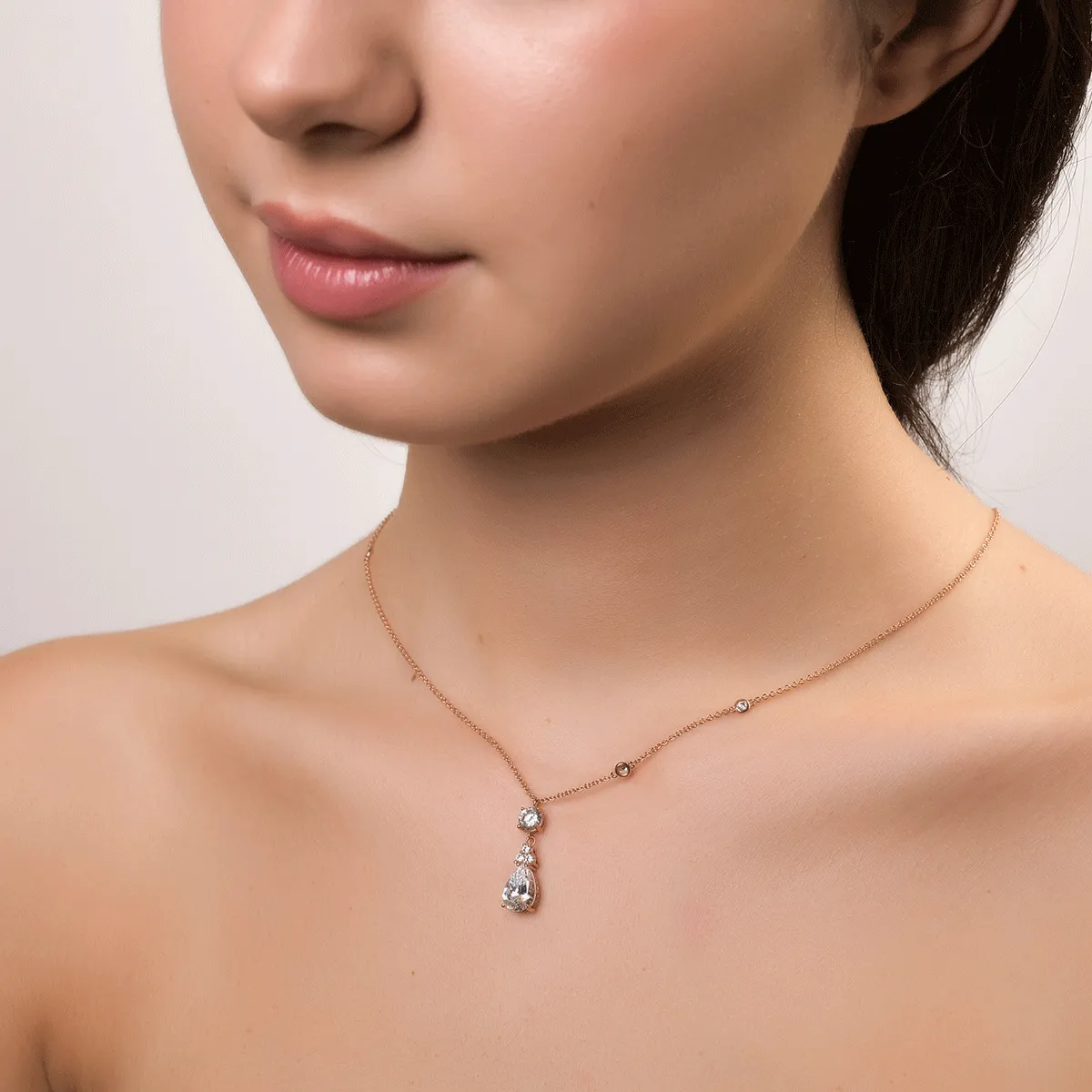 14K rose gold pendant chain