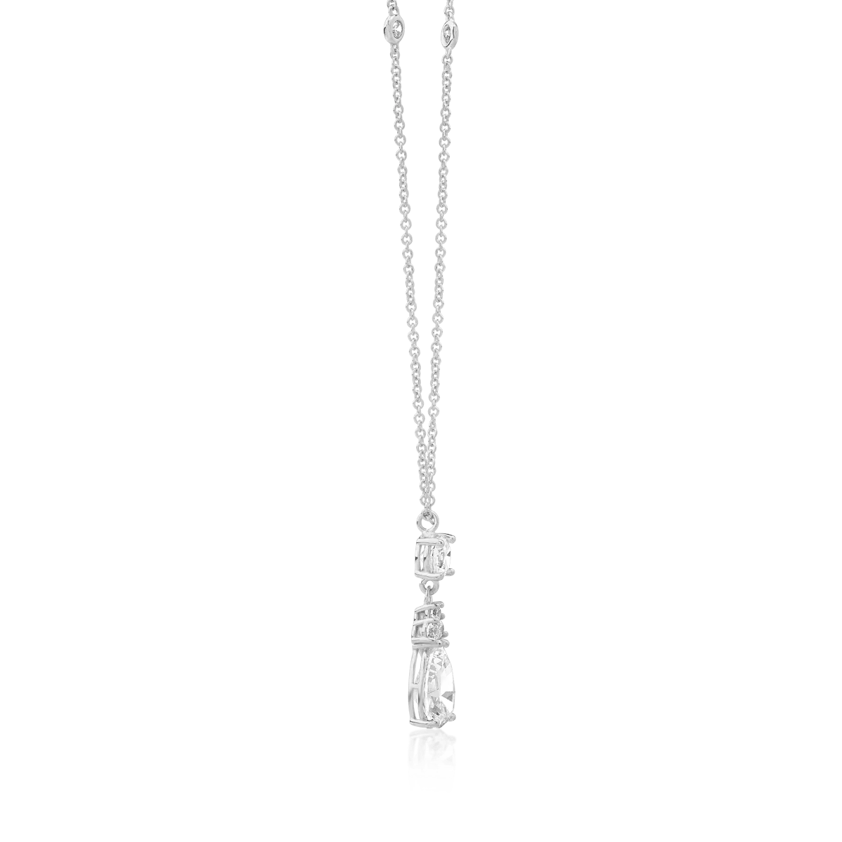 14K white gold pendant chain