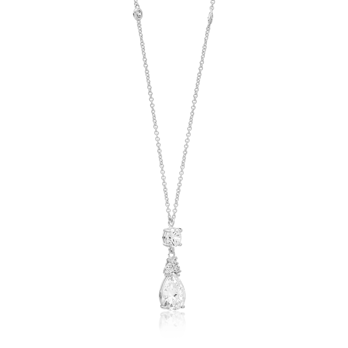 14K white gold pendant chain
