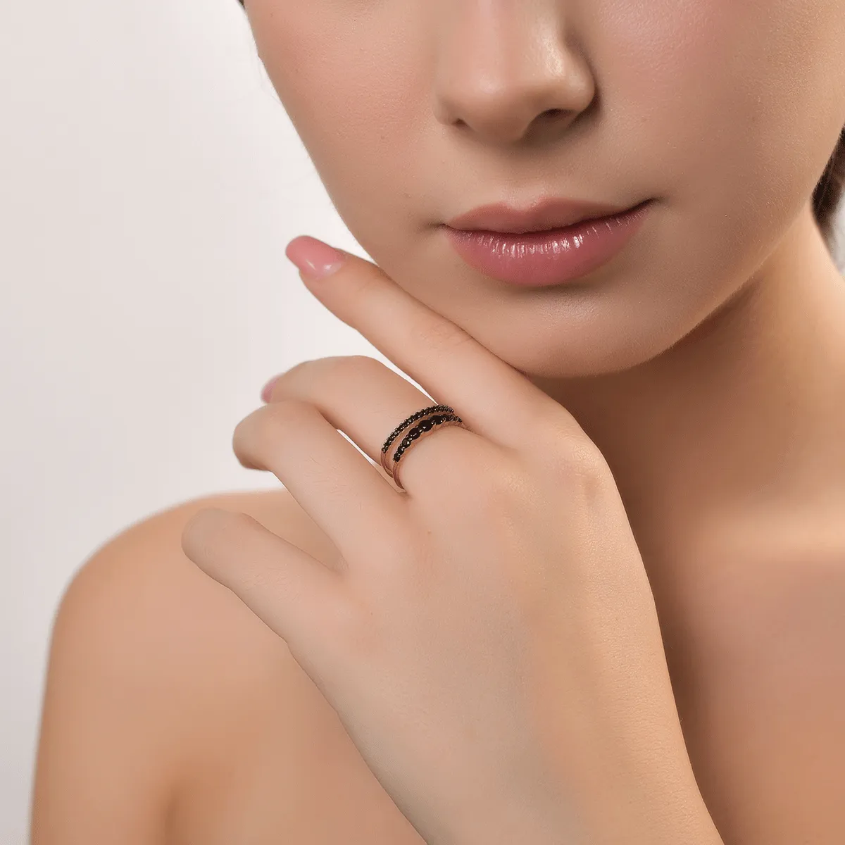 14K rose gold ring