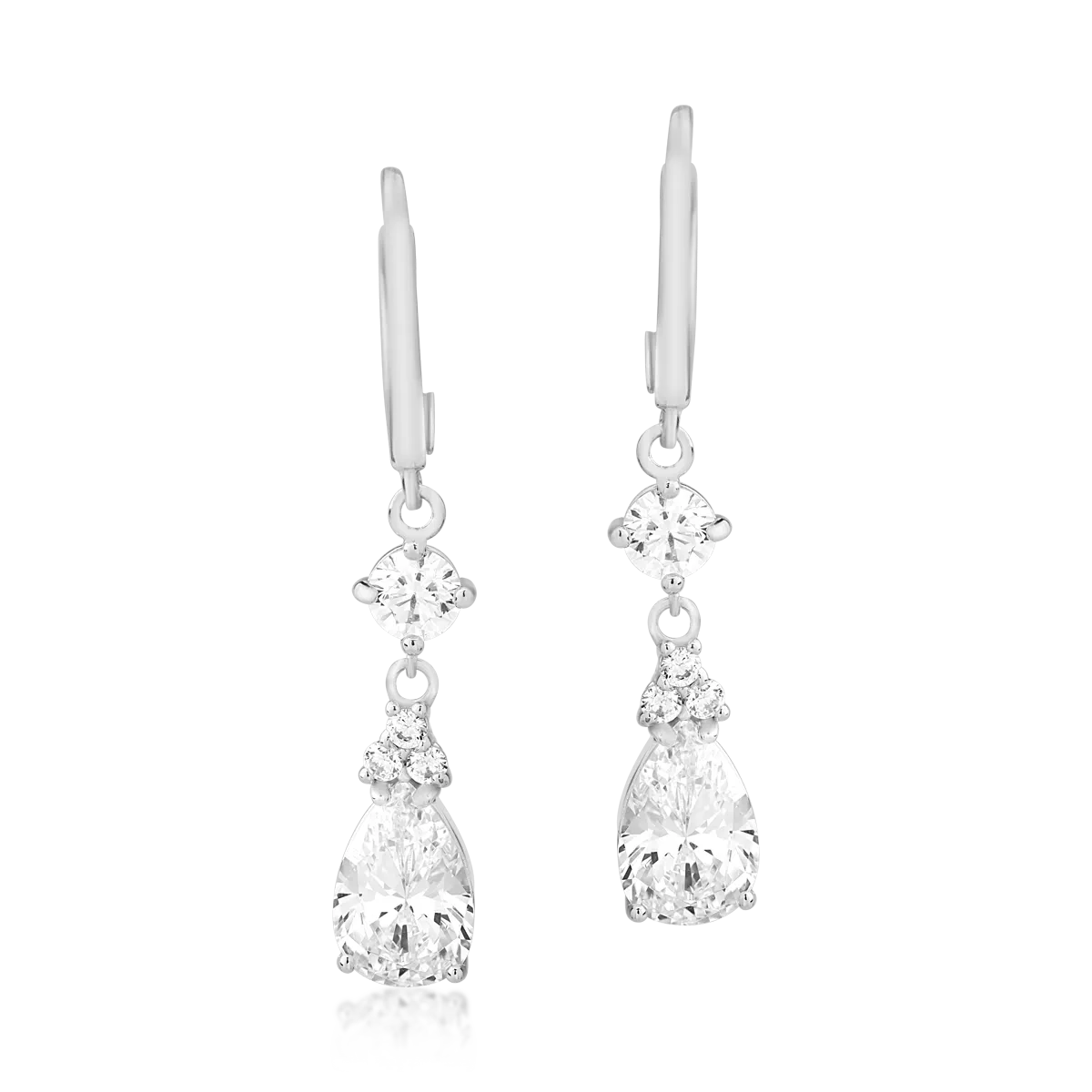 14K white gold earrings