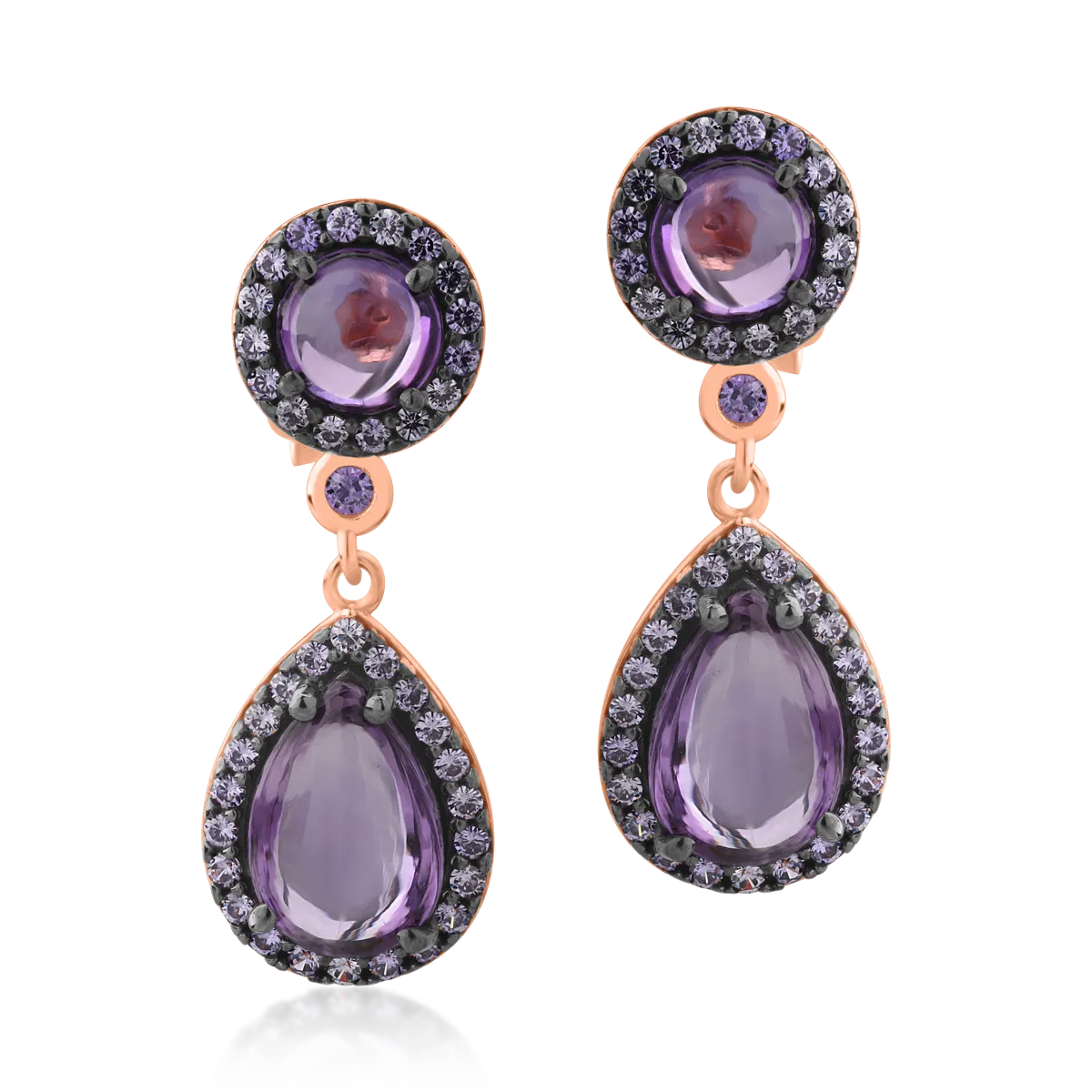 14K rose gold earrings-112625