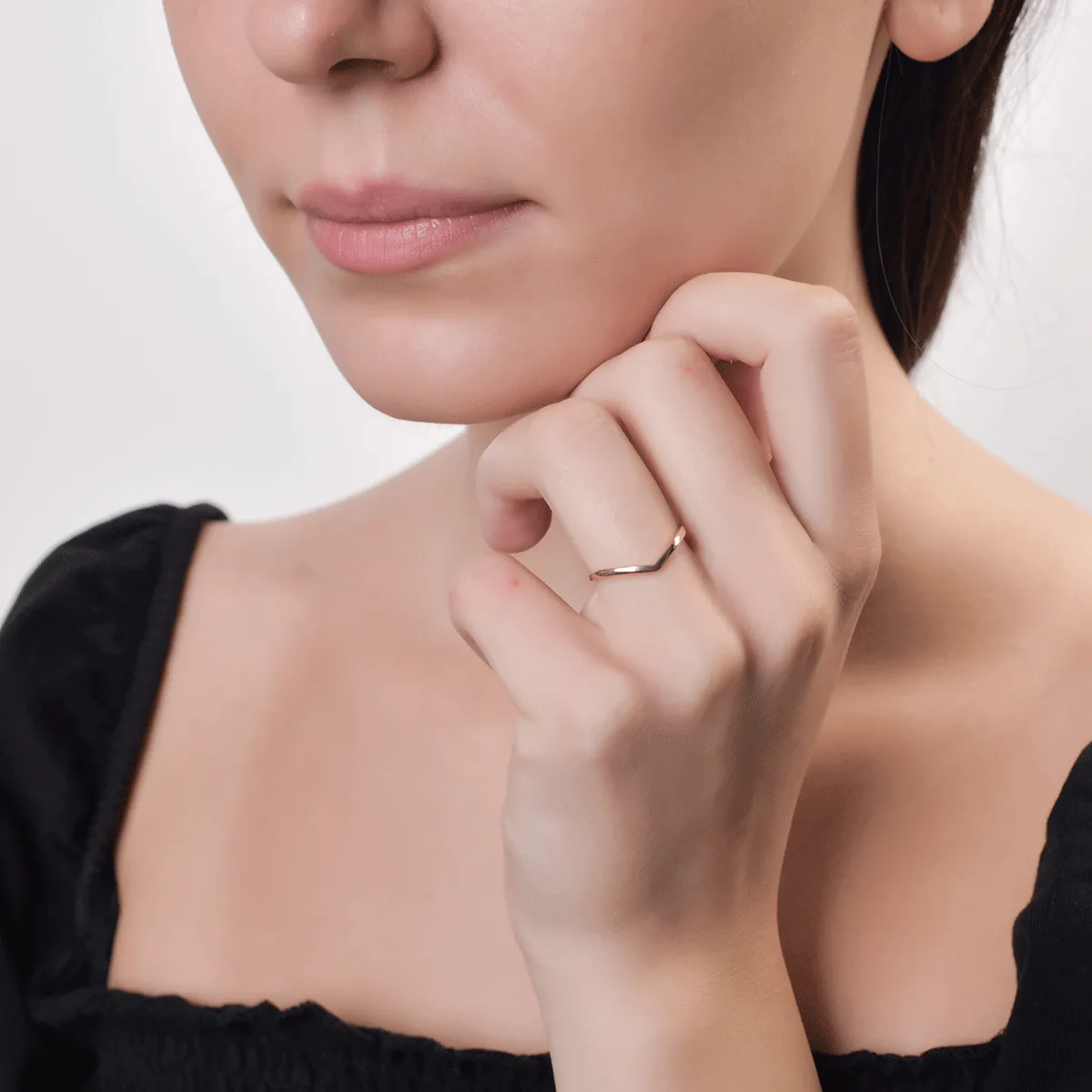 Pierścionek z 14K różowego złota