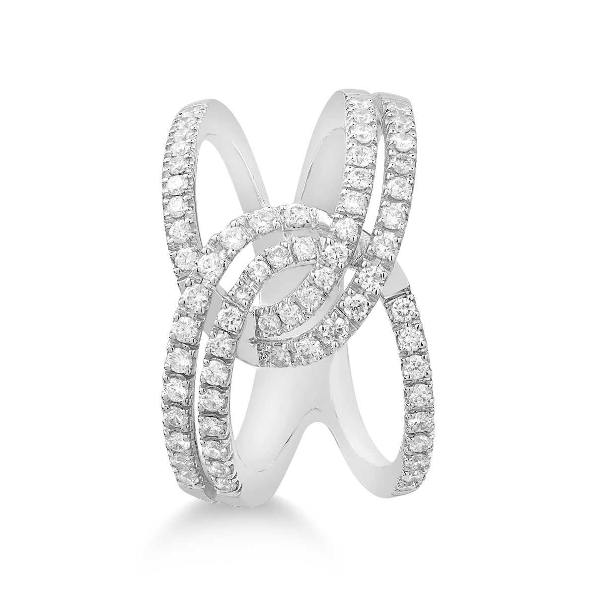 18k white gold ring with diamonds of 0.47ct