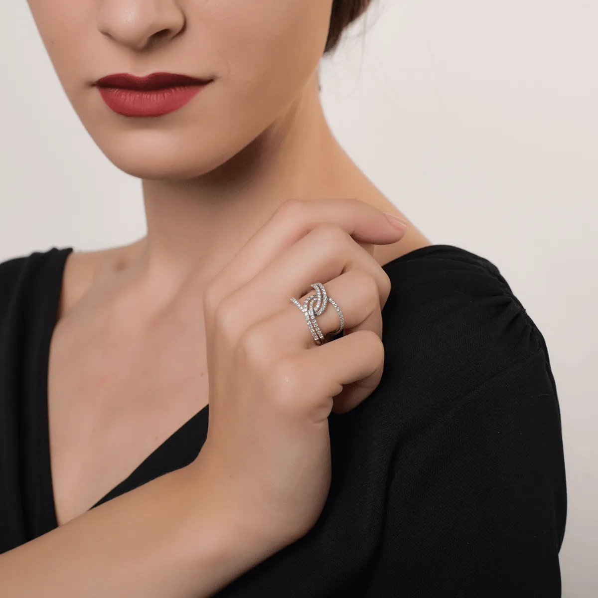 Inel din aur alb cu diamante de 0.47ct