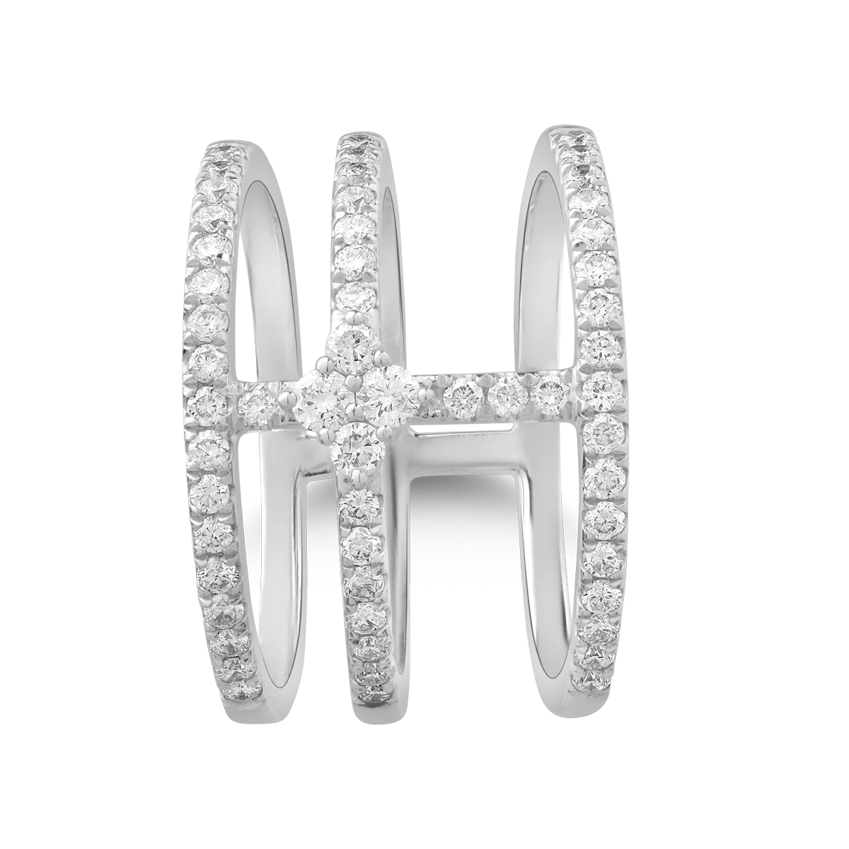 18K white gold ring with 0.63ct diamonds