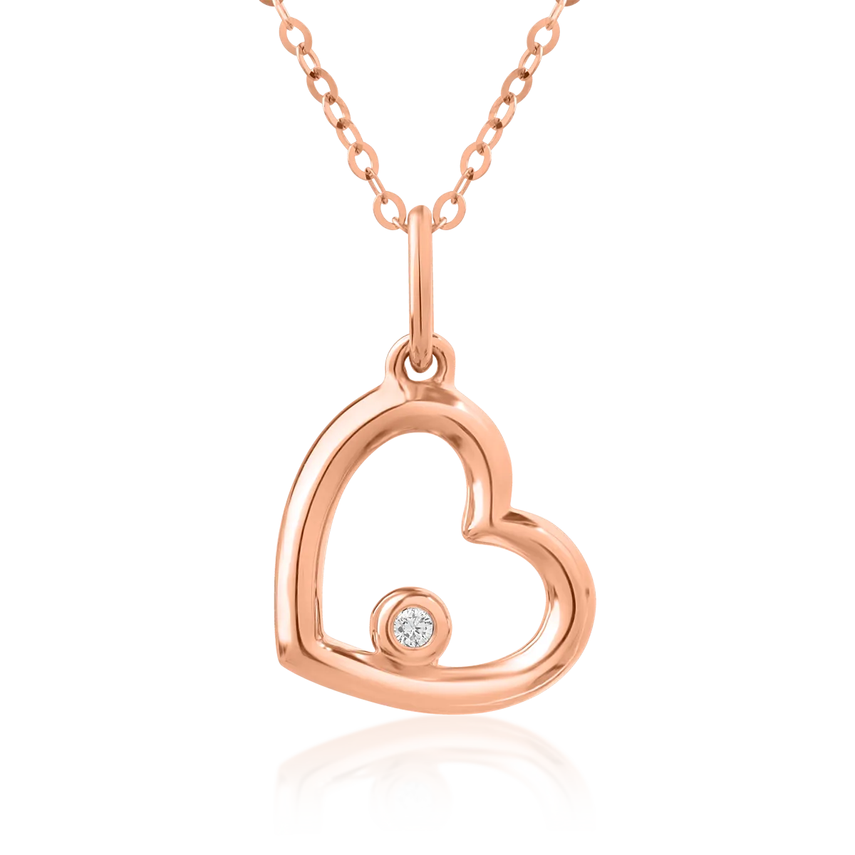 Wisiorek z 18K różowego złota z diamentem o masie 0,009ct-113035