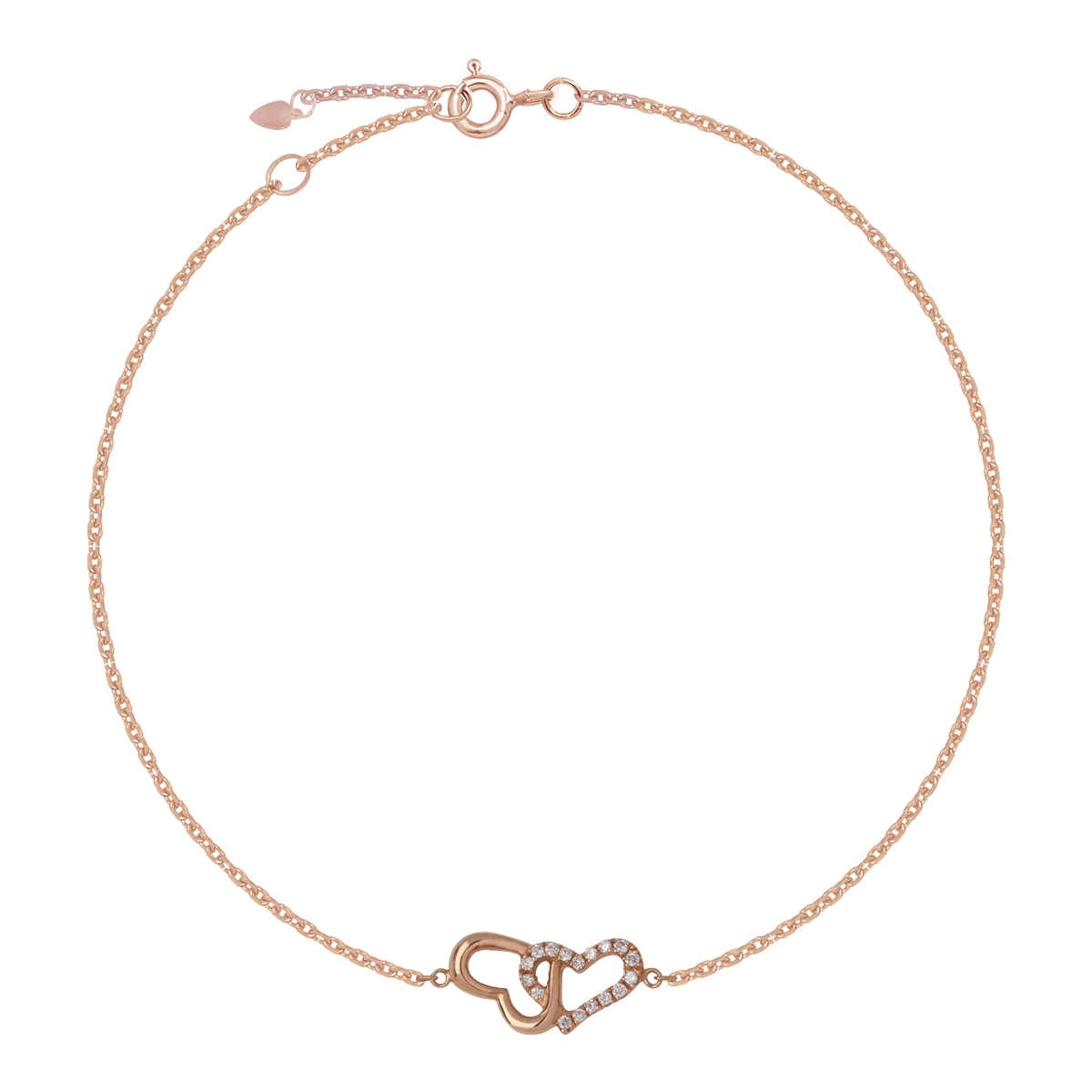 Bratara din aur roz cu diamante de 0.052ct