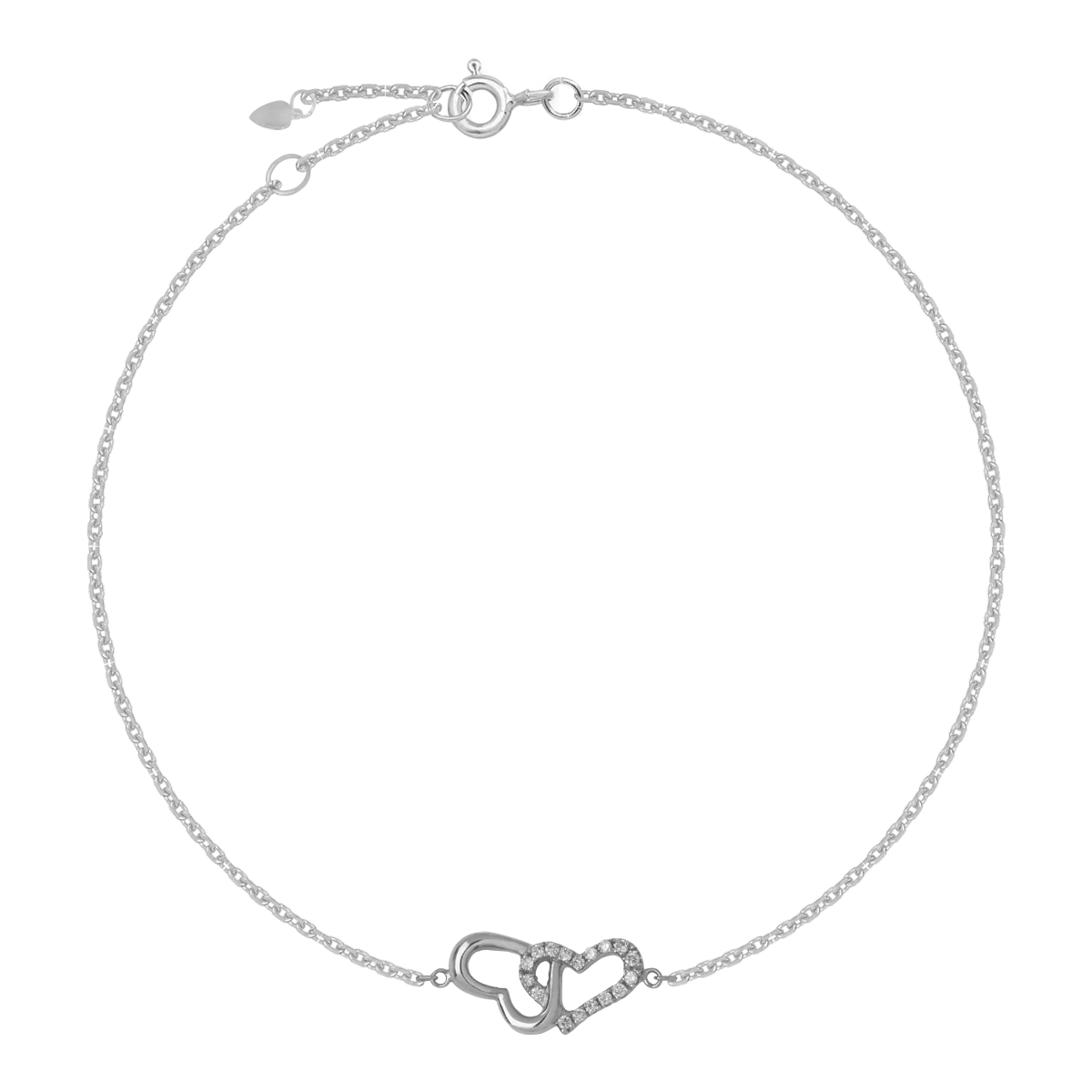 18K white gold bracelet with 0.05ct diamonds