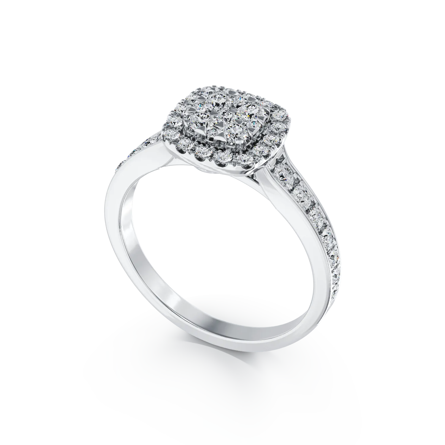 18K white gold engagement ring with 0.52ct diamonds