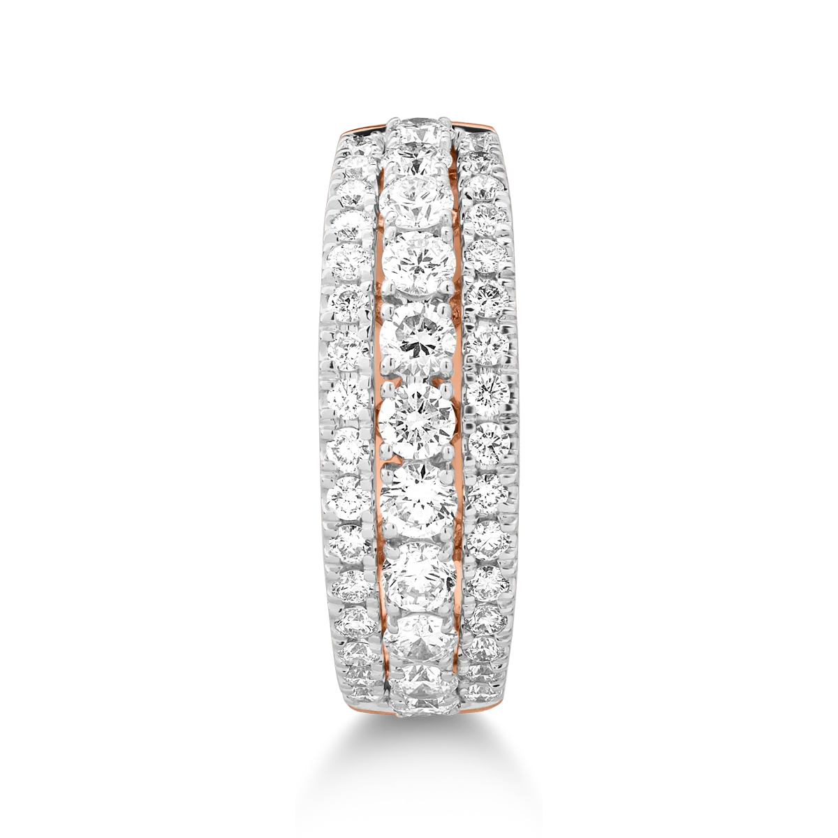 Inel din aur roz de 18K cu diamante de 0.989ct