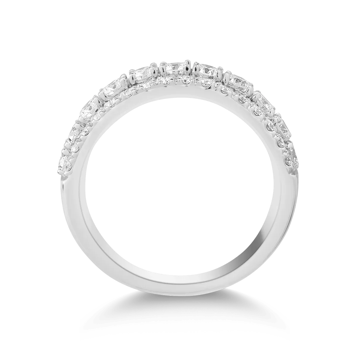 Inel din aur alb de 18K cu diamante de 0.9ct
