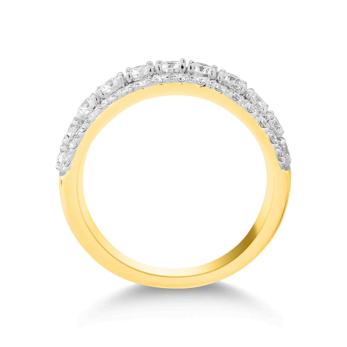 Pierścionek z żółtego 18K złota z diamentami o masie 0,988ct