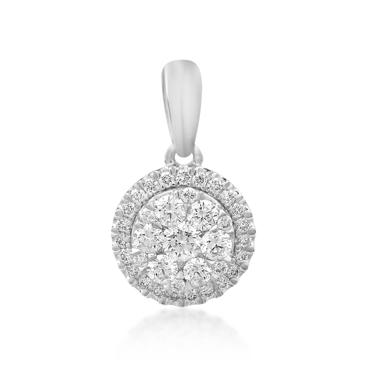 Pandantiv din aur alb de 18K cu diamante de 0.323ct-113110