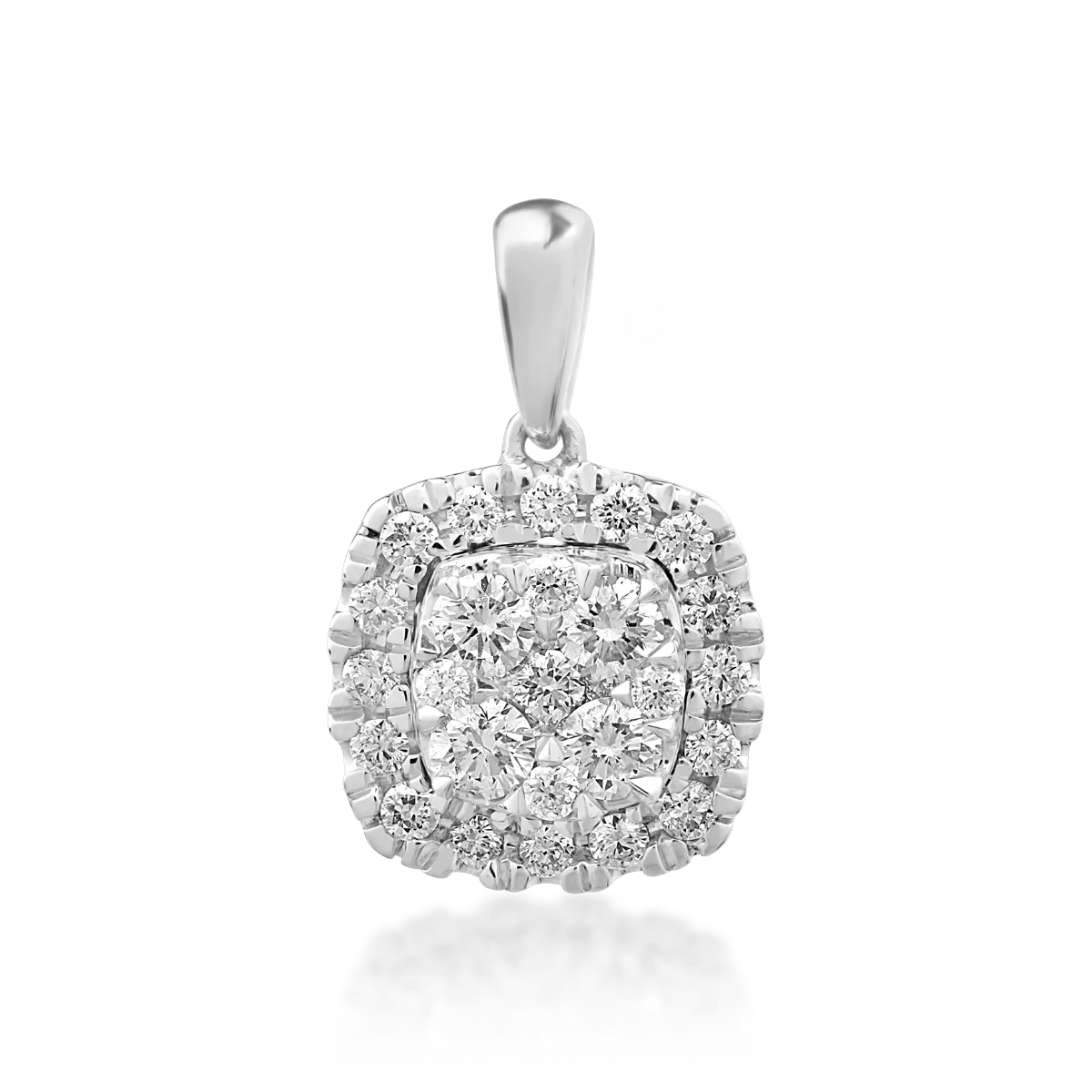 Pandantiv din aur alb cu diamante de 0.329ct