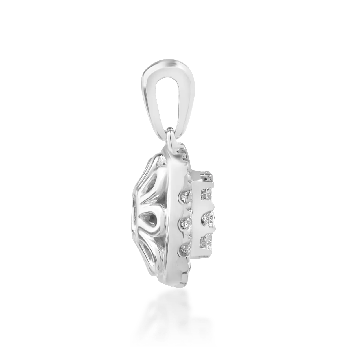 Pandantiv din aur alb cu diamante de 0.329ct
