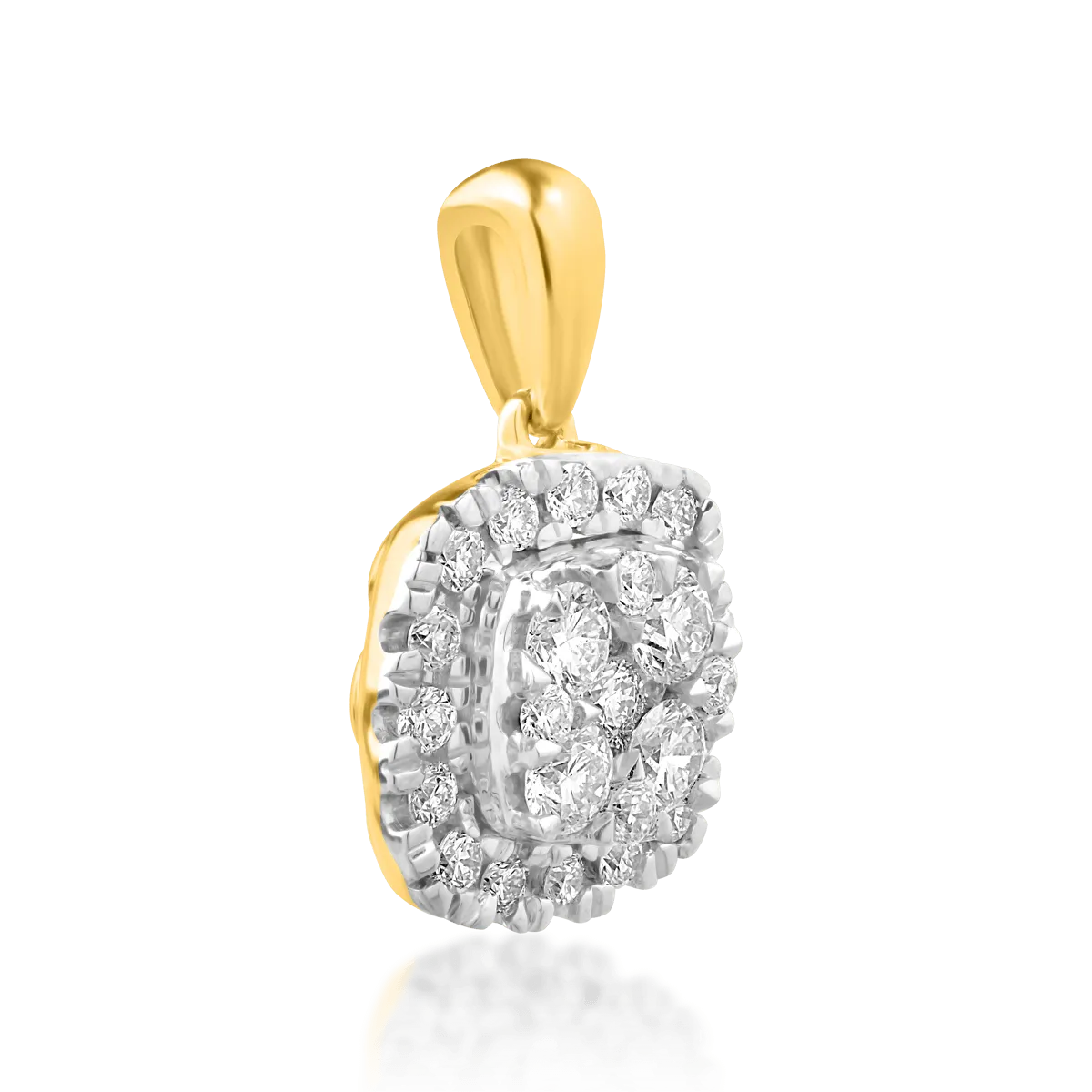Pandantiv din aur galben de 18K cu diamante de 0.3ct