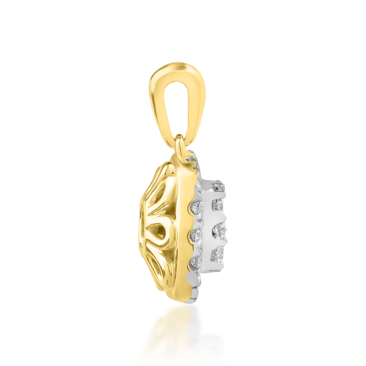 Pandantiv din aur galben de 18K cu diamante de 0.3ct