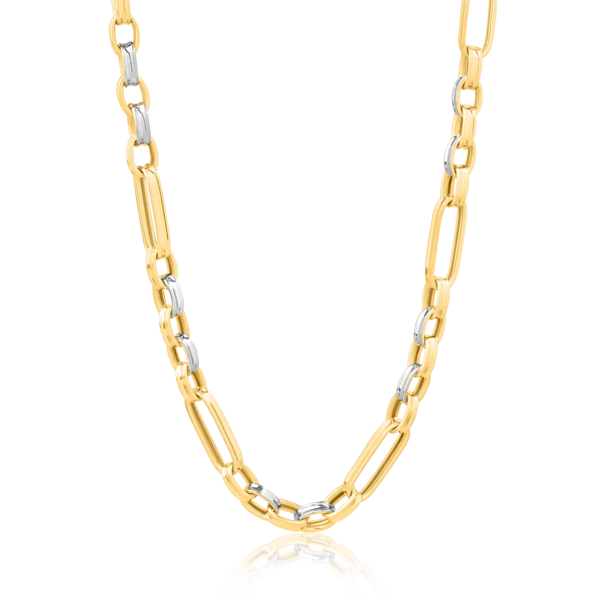 14K white-yellow gold necklace