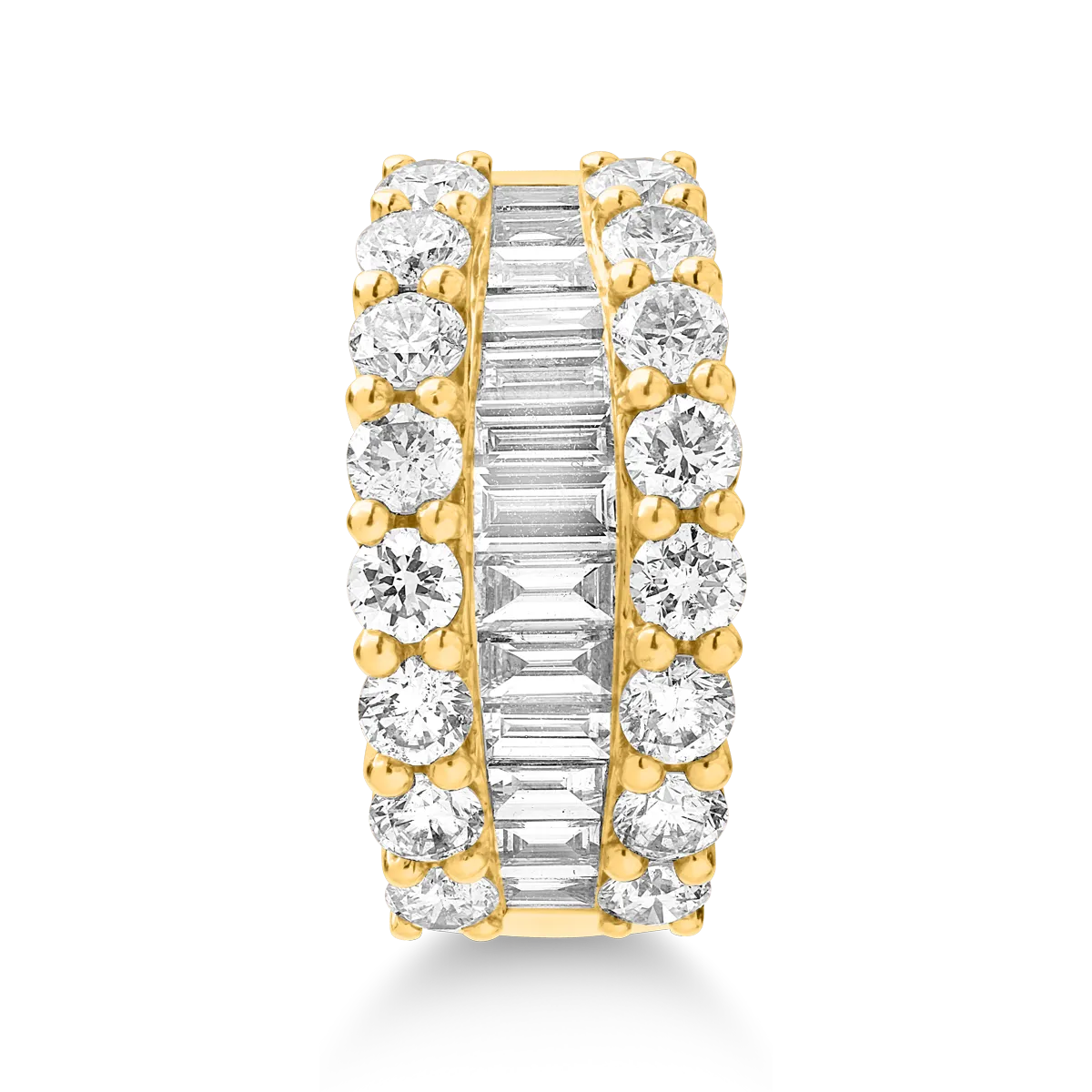 Пръстен от 18K жълто злато с 3.3ct диаманти