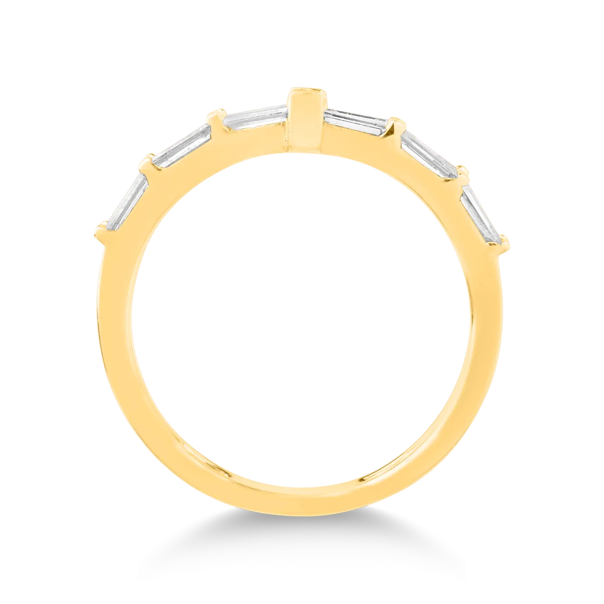 18k sárga arany gyűrű gyémántokkal 0,86ct