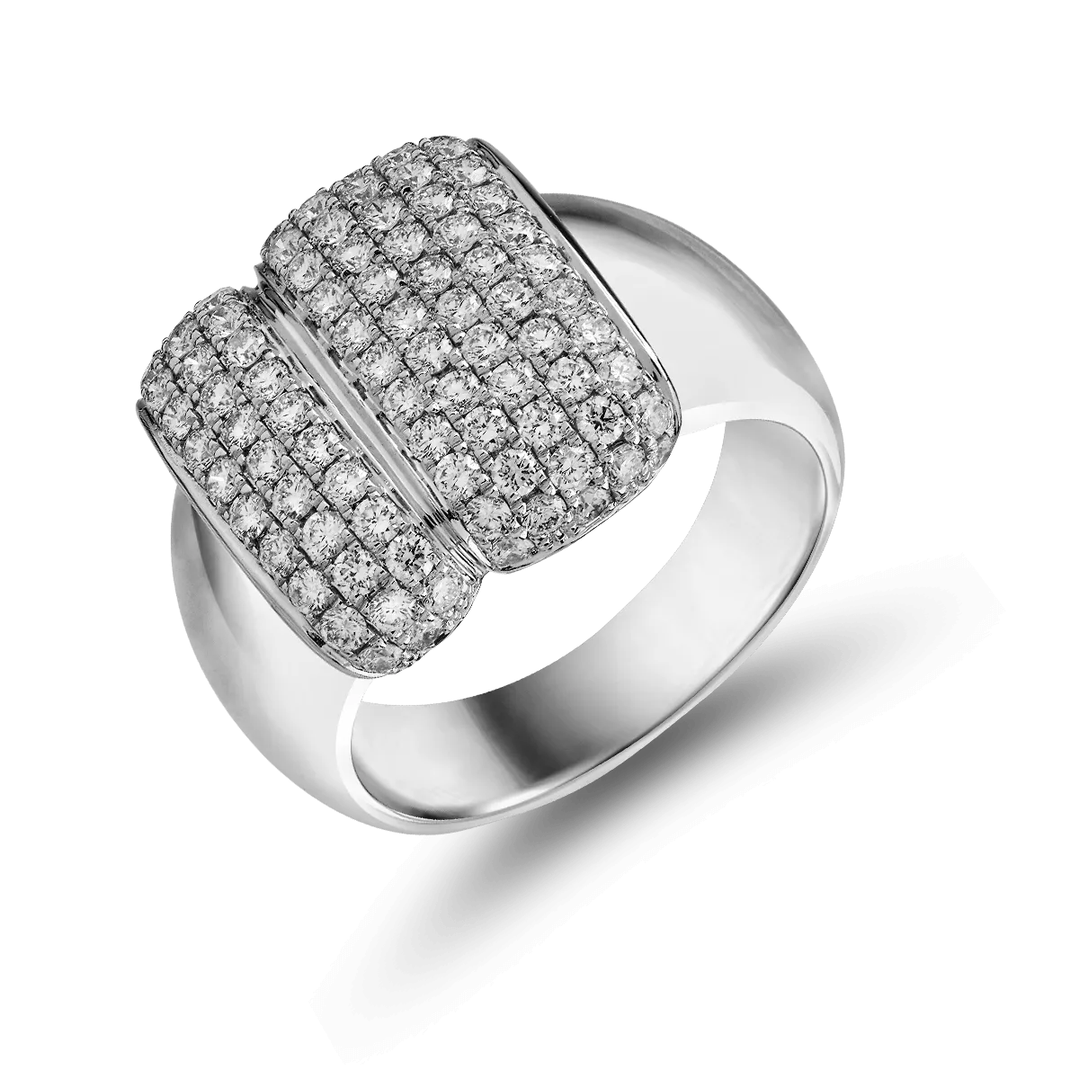 18K white gold ring with 1.41ct diamonds
