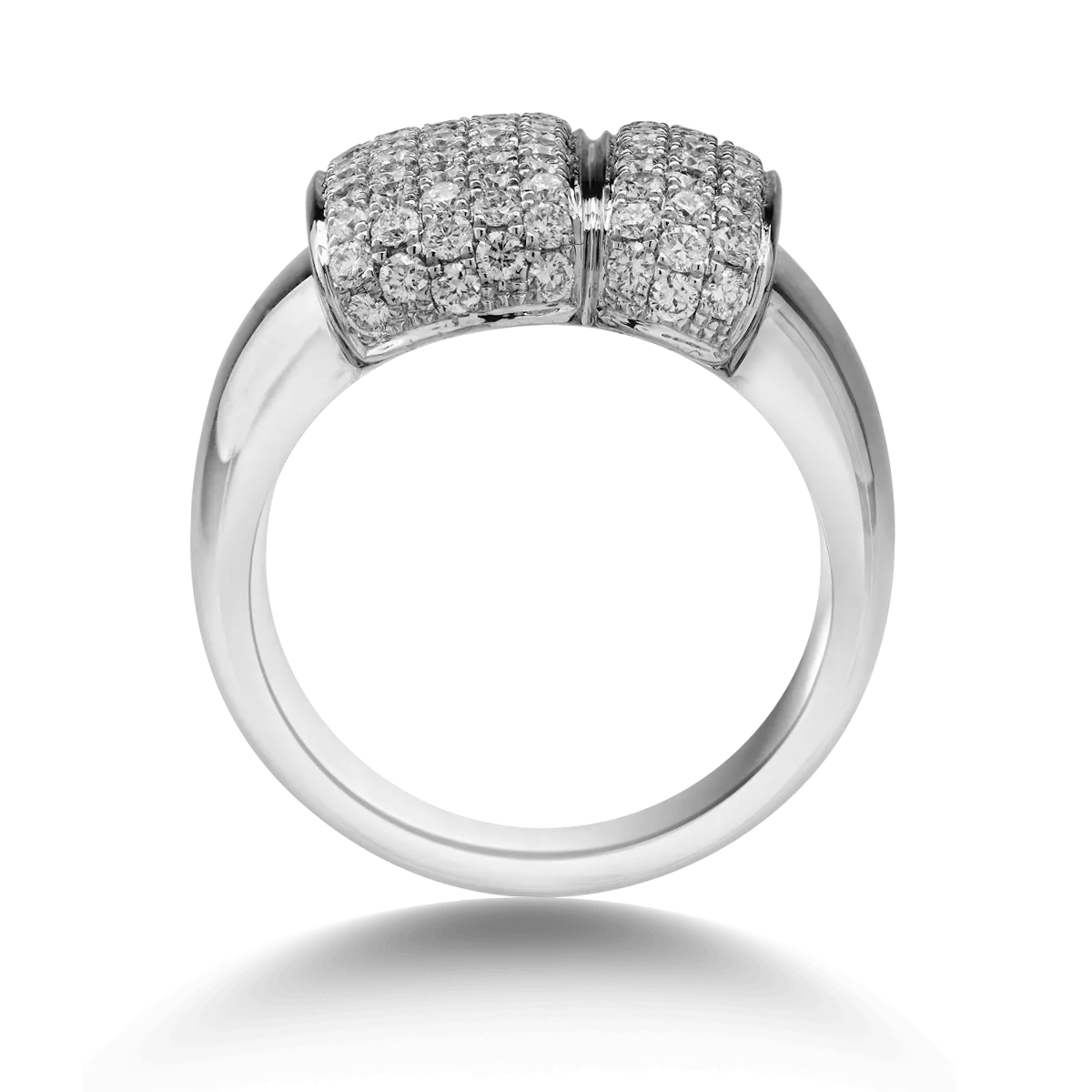 18K white gold ring with 1.41ct diamonds