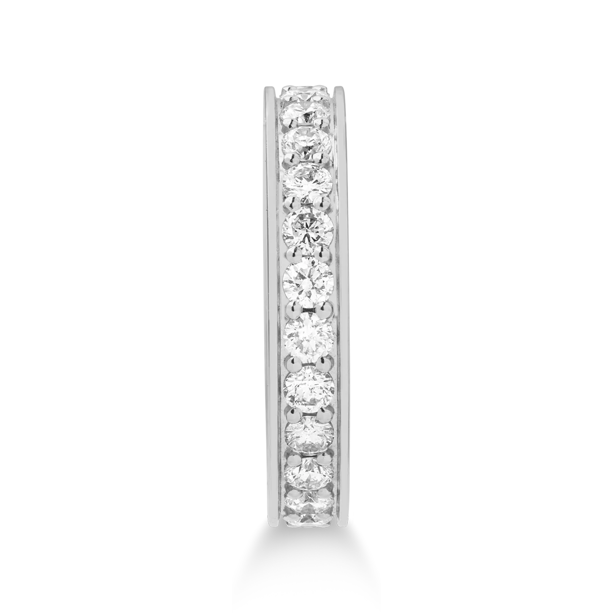 Pierścionek nieskończoności z białego 18K złota z diamentami o masie 0.99ct
