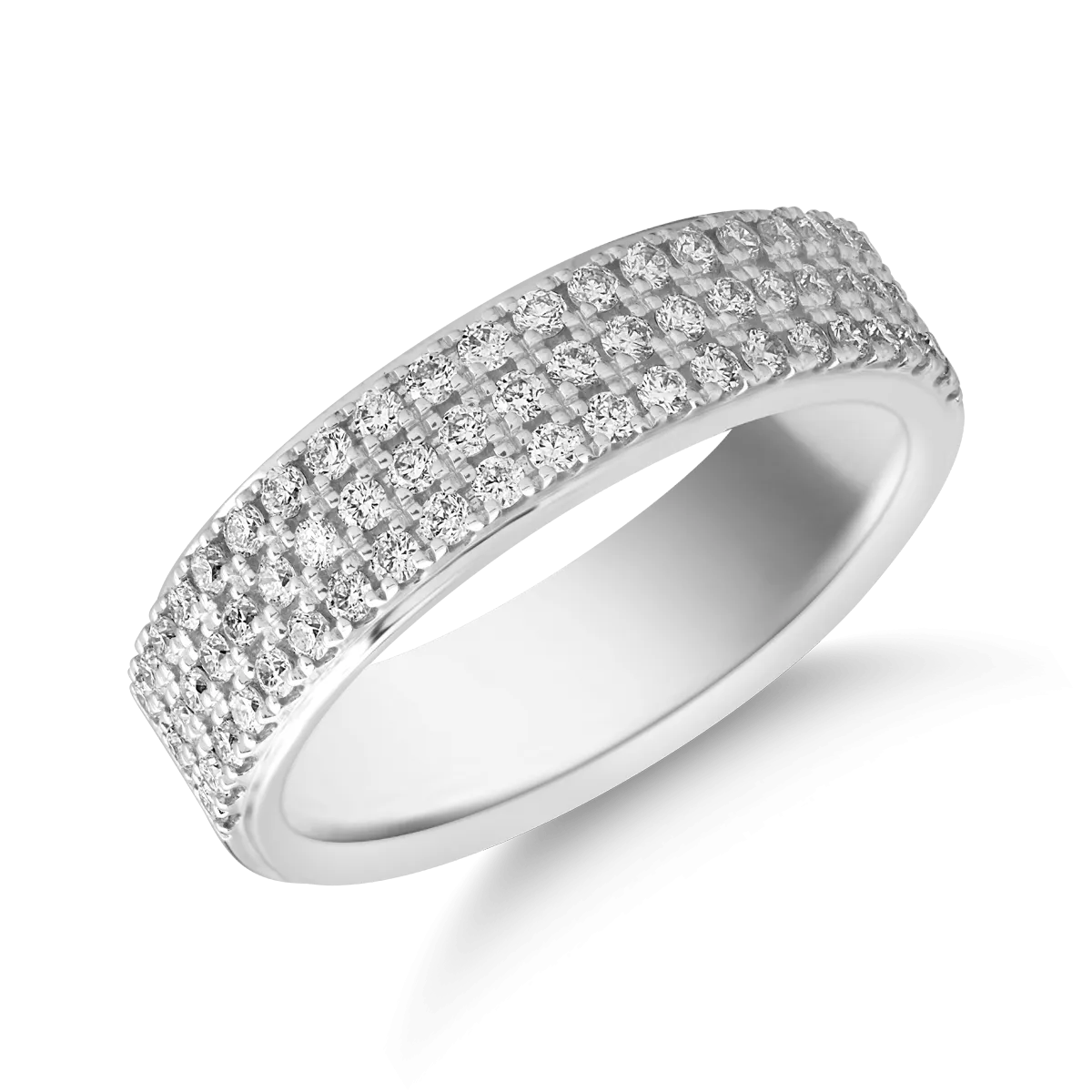 Inel din aur alb cu safir roz de 0.43ct si diamante de 0.25ct
