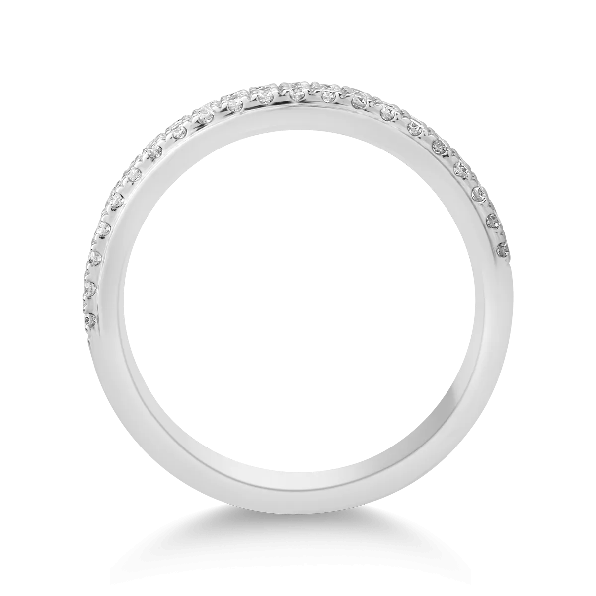 18K white gold ring with 0.43ct pink sapphire and 0.25ct diamonds