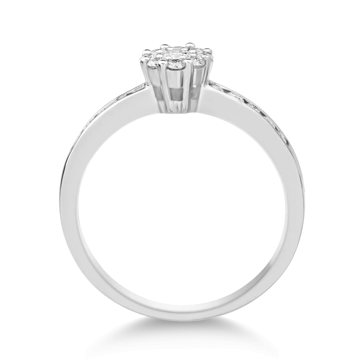 Inel din aur alb cu diamante de 0.34ct