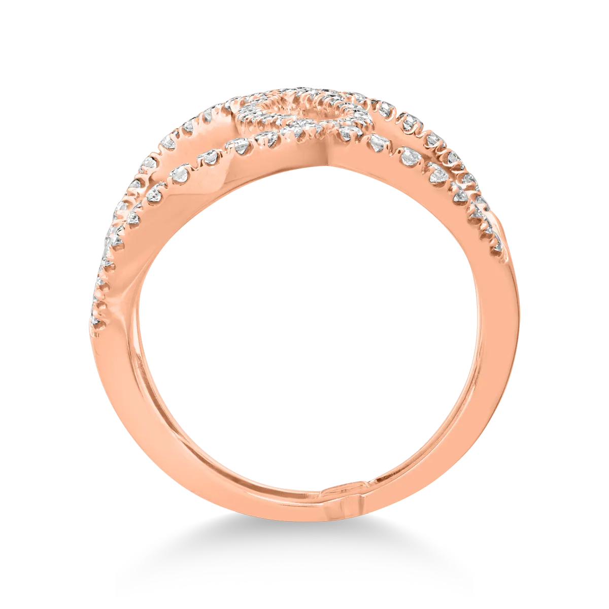 Inel din aur roz cu diamante de 0.5ct